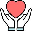 손에 하트 아이콘