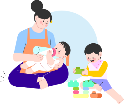 아이돌봄 일러스트